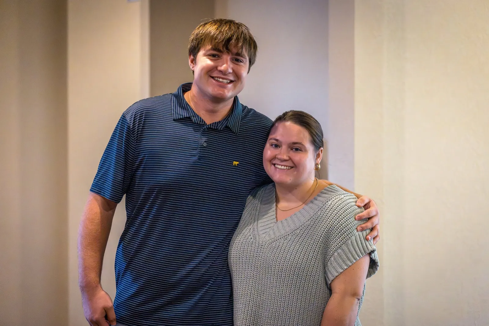 A smiling young couple at Cedar Crossing Church